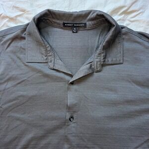 ROBERT BARAKETT Long Sleeve Button Up Shirt Mens Size XL Gray Casual Dress